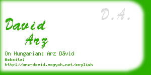 david arz business card
